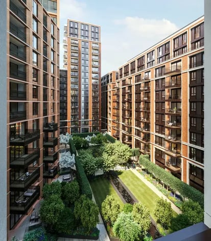 Berkeley West End Gate Courtyard View from balcony
