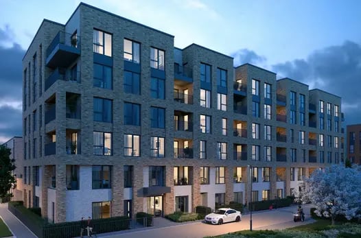 Colindale Garden at Night with lights on