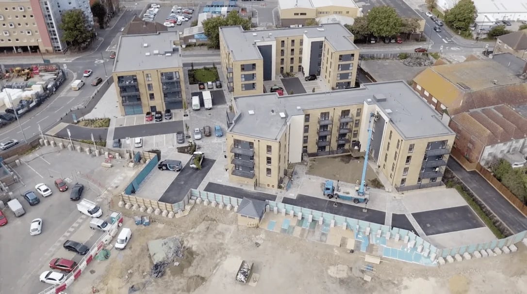 Inland Homes - Aerial shot of development
