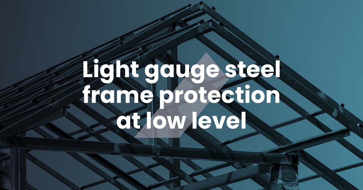 Light gauge steel frame protection at low level